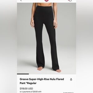 GROOVE SUPER HIGH RISE NULU FLARED PANT REGULAR